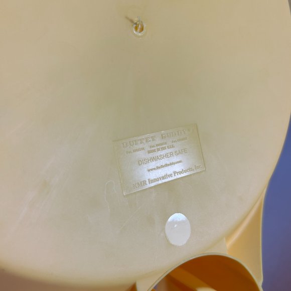 Buffet Buddy Lot of 4 Plastic Plate Cup Holders Yellow Blue Tailgate Picnic TV - Picture 3 of 5